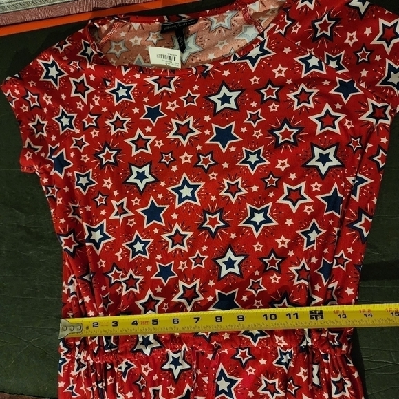 Allison Brittney Stars Dress Drawstring Pockets Size S NWT - Picture 7 of 11